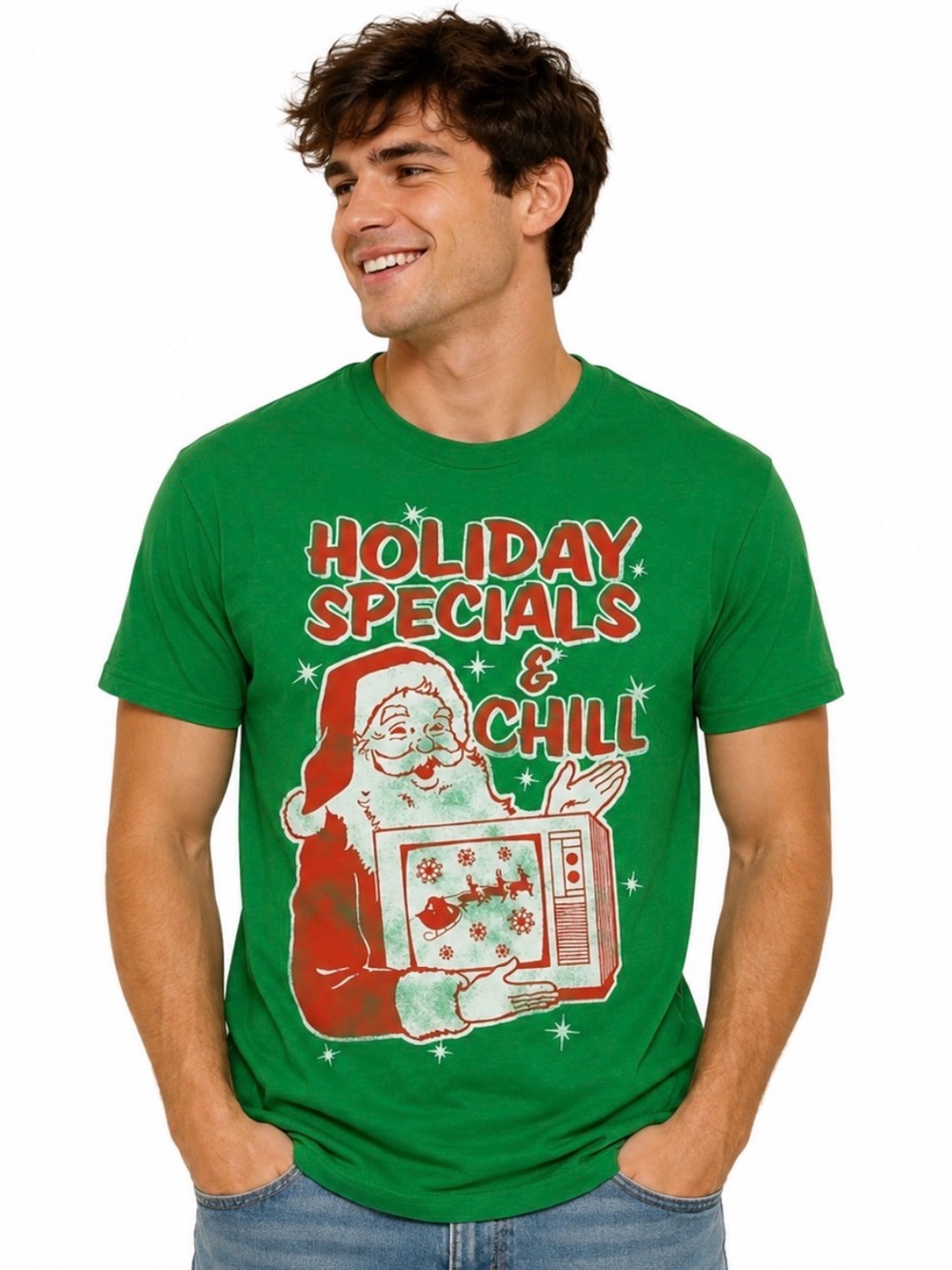 FIFTH SUN SANTA CLAUS HOLIDAY SPECIALS & CHILL TEE MEN XXL (NEW WITH TAGS) A27